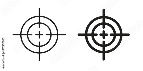 Gun target icon Vector simple flat graphic illustration.