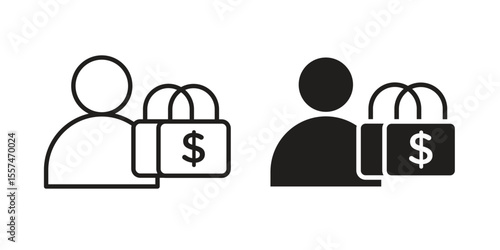 Guarantor icon Vector simple flat graphic illustration.