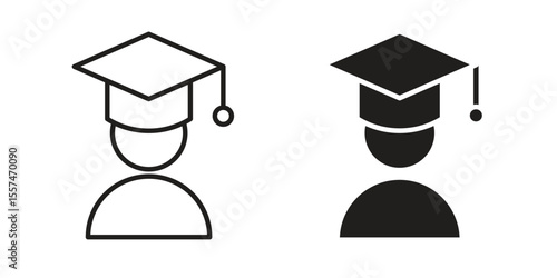 Graduated icon Vector simple flat graphic illustration.