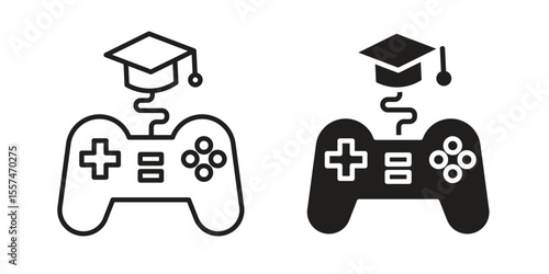 Game based learning icon Vector simple flat graphic illustration.