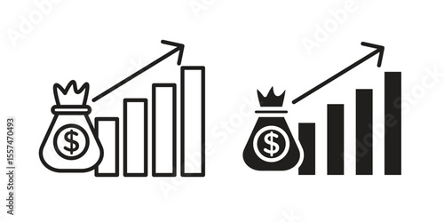 Fiscal policy icon Vector simple flat graphic illustration.