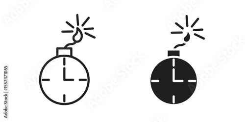 Deadline icon Vector simple flat graphic illustration.