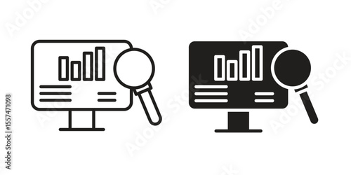 Data Analysing icon Vector simple flat graphic illustration.