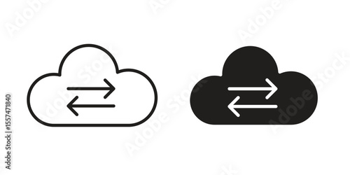 Cloud computing icon Vector simple flat graphic illustration.