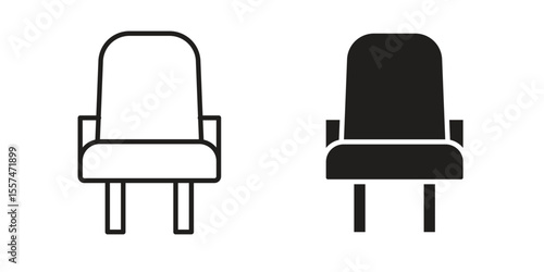 Cinema seat icon Vector simple flat graphic illustration.