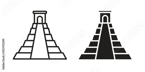 Chichen Itza icon Vector simple flat graphic illustration.