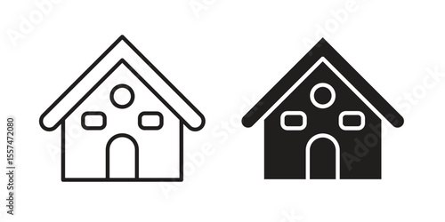 Chalet icon Vector simple flat graphic illustration.