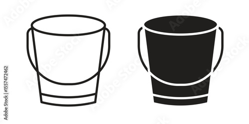 Bucket icon vector, Symbol, logo illustrations