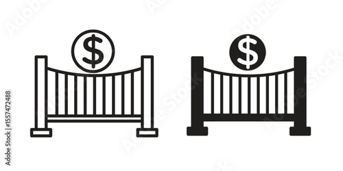 Bridging loan icon Vector simple flat graphic illustration.
