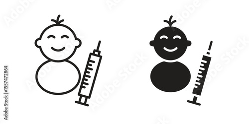 Baby Vaccination icon Vector simple flat graphic illustration.