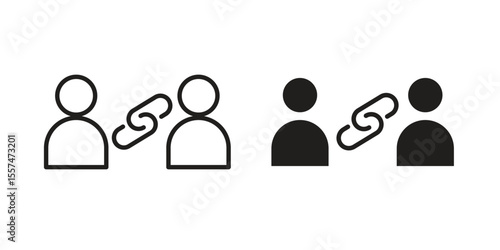 Affiliate link icon Vector simple flat graphic illustration.