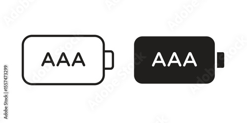 AAA battery icon Vector simple flat graphic illustration.
