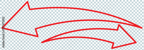 Set long blue curve arrow icon vector . blue curve arrow icon set. long arrow icon set. curve arrow vector illustration.