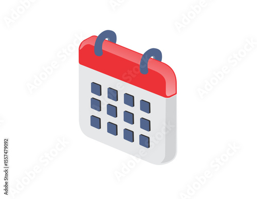 Red desktop calendar icon illustrating an important business appointment or holiday event date