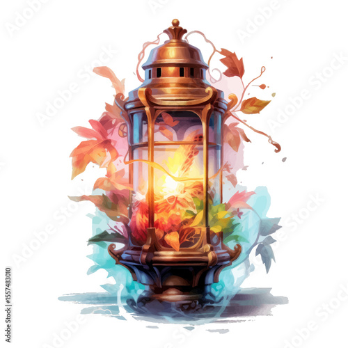 red lantern with candle