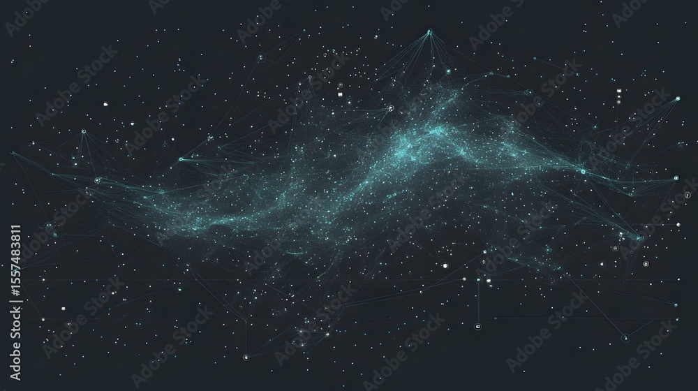 Fototapeta premium Abstract Digital Network Connection Data Visualization