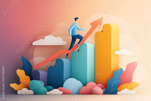 Successful business growth strategies and achieving good goals according to expectations