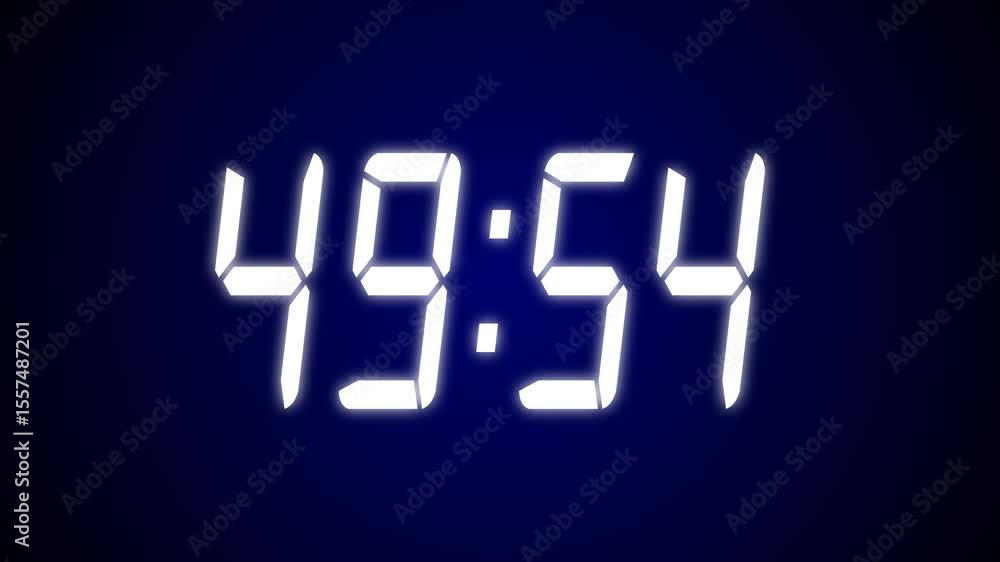 Minimal countdown timer animation from 50 to 49 minute. High quality 4K video. Minimal countdown timer animation from 50 to 49 minute. High quality 4K video.
