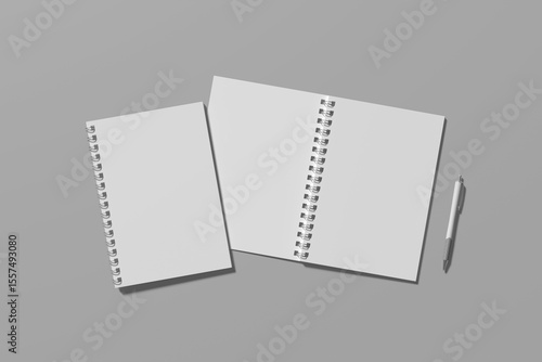 Spiral Notebook Blank Mockup