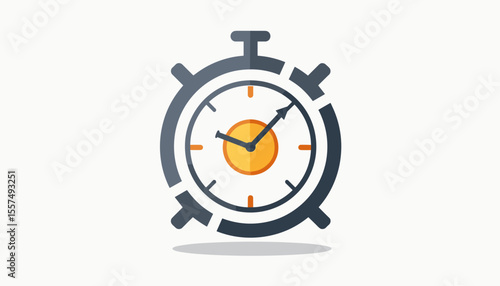 Concept of time as capital illustrated by watch face icon, financial symbolism