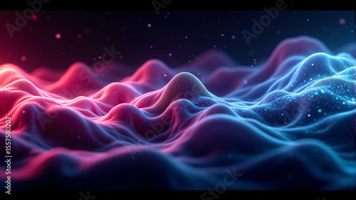 Vibrant Digital Wave Landscape