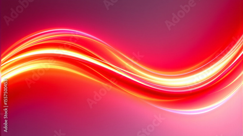 Vibrant Light Waves Creating Dynamic Visual Effect