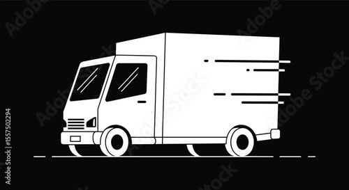 Speedy Delivery Truck Transporting Goods Across Distances With Fast Shipping Services