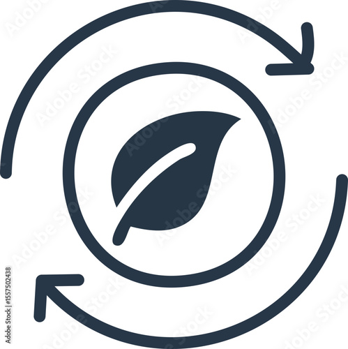 Symbole graphique de chute de feuille