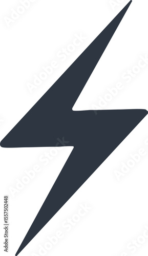 Illustration minimaliste d’un éclair