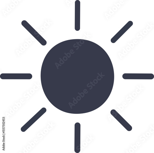 Icône simple de soleil pour météo claire