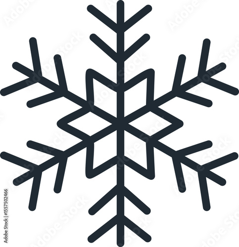 Flocon de neige stylisé noir