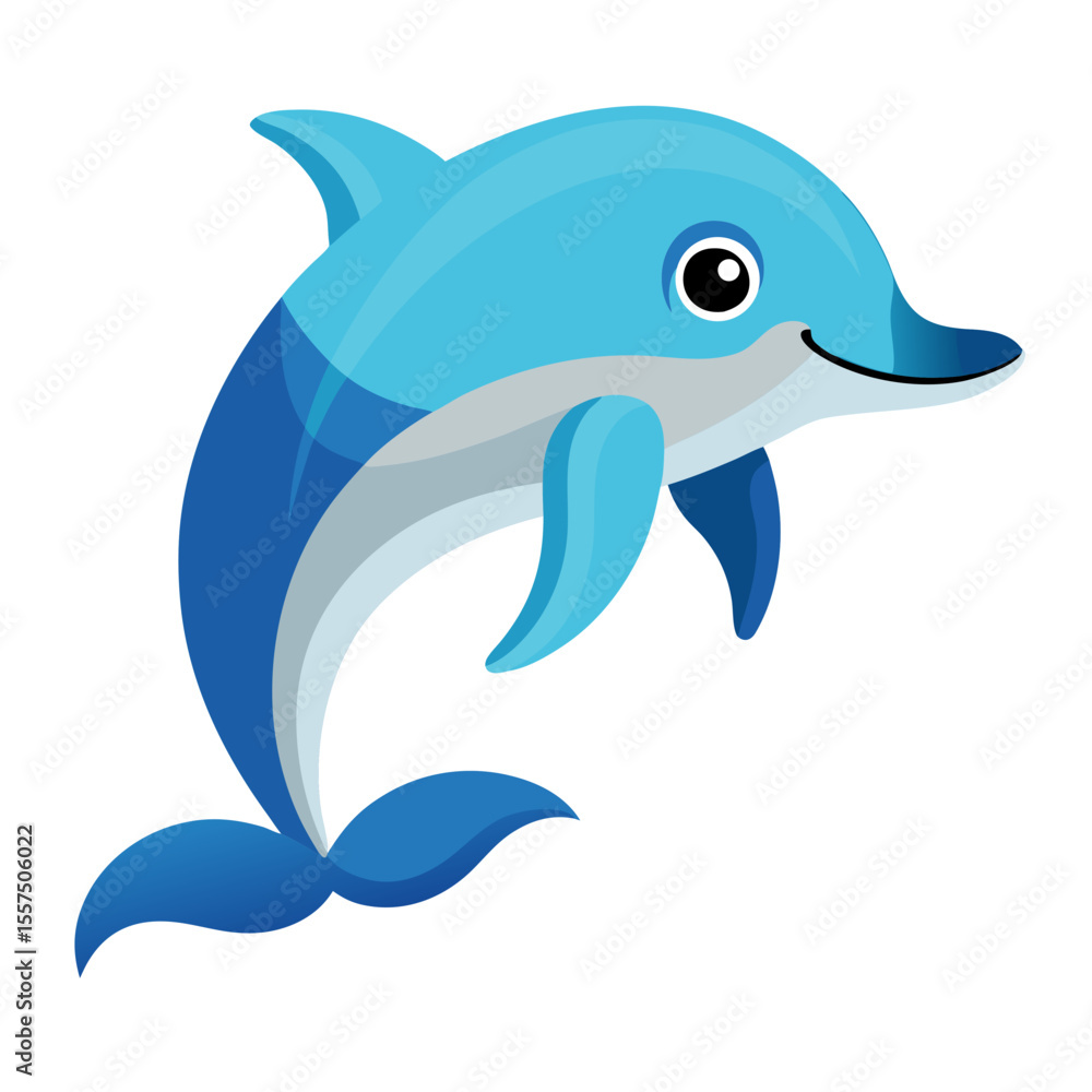 Cartoon Dolphin Illustration A Cheerful Aquatic Mammal with Blue and Grey Tones Ideal for Children s Books Educational Materials and Marine Life Enthusiasts Set Against Cartoon Dolphin Illustration A Cheerful Aquatic Mammal with Blue and Grey Tones Ideal for Children s Books Educational Materials and Marine Life Enthusiasts Set Against