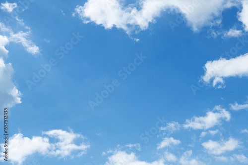 Fototapeta Naklejka Na Ścianę i Meble -  White clouds on clear blue sky