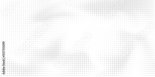 Set of halftone dots gradient pattern texture isolated on white background. Straight dotted spots using halftone circle dot raster texture. Vector blot half tone collection.