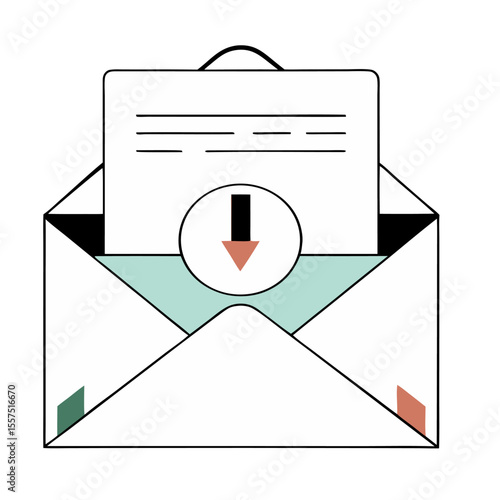 Email vector art icon 
