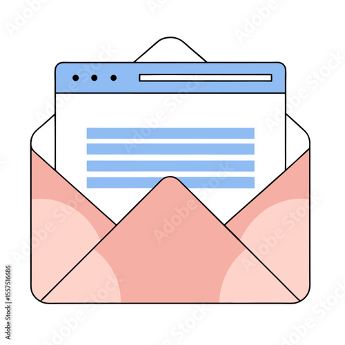 Email vector art icon 
