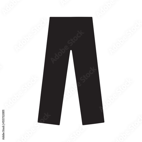 Full pants silhouette icon vector illustration.