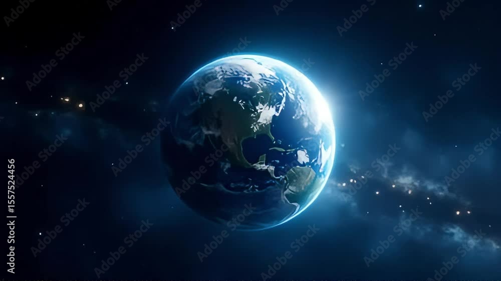 Planet Earth Rotating in Space 4K Stock Video.
Planet Earth Rotating in Space 4K Stock Video.