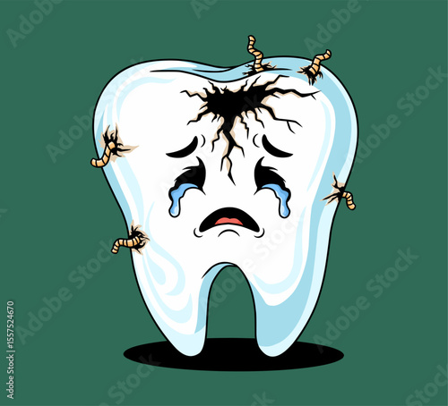 toothache mascot, cavity