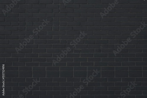 Black brick wall textured background. loft interior design