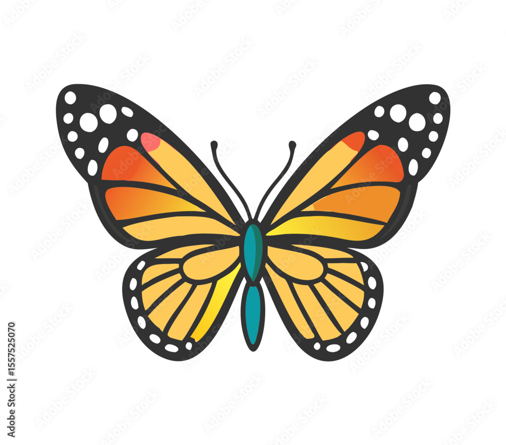 Fototapeta premium Colorful butterfly . Vector illustration
