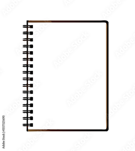 Realistic spiral notebook. Blank notepad. Vector illustration