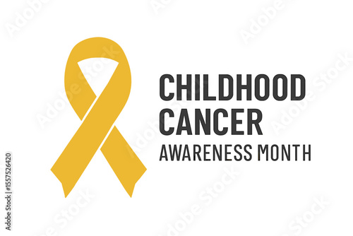 Childhood Cancer Awareness Month. Gold Color Ribbon Isolated On Transparent Background. Vector Design Template For Poster