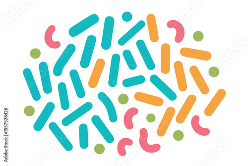 Microorganisms such as micro bacterium and therapeutic bacteria are present, along with microscopic salmonella, lactobacillus, or acidophilus organism vectors