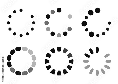 Loading icon collection. Vector illustration