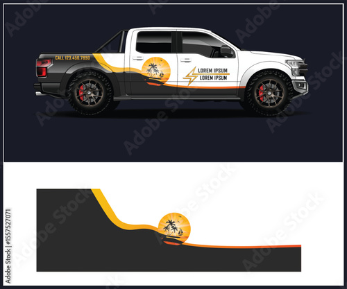 Custom Car Wrap Design for a Pickup Truck