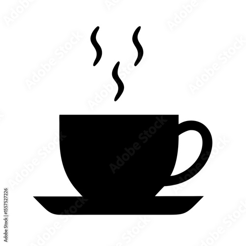 Coffee cup simple icon. Vector illustration