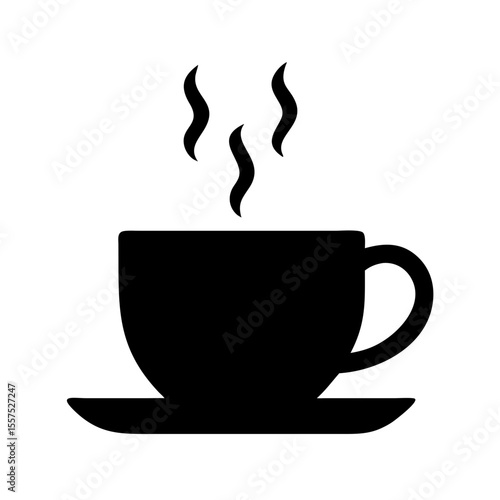 Coffee cup simple icon. Vector illustration