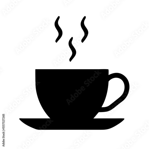 Coffee cup simple icon. Vector illustration