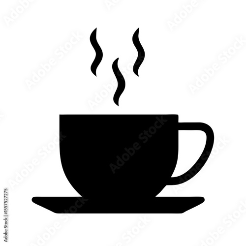 Coffee cup simple icon. Vector illustration